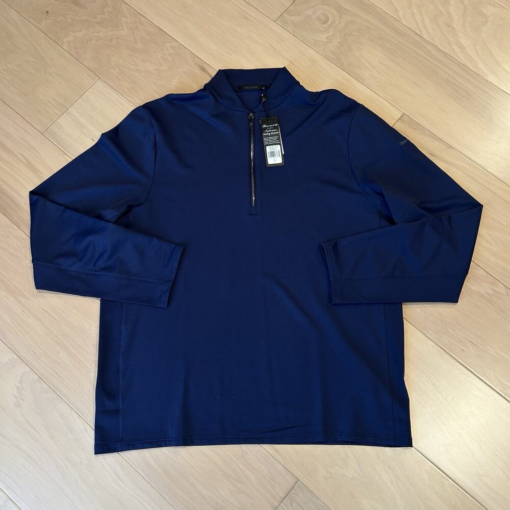Greyson Siasconset 1/4 Zip Pullover Long Sleeve *Logo Men's XL